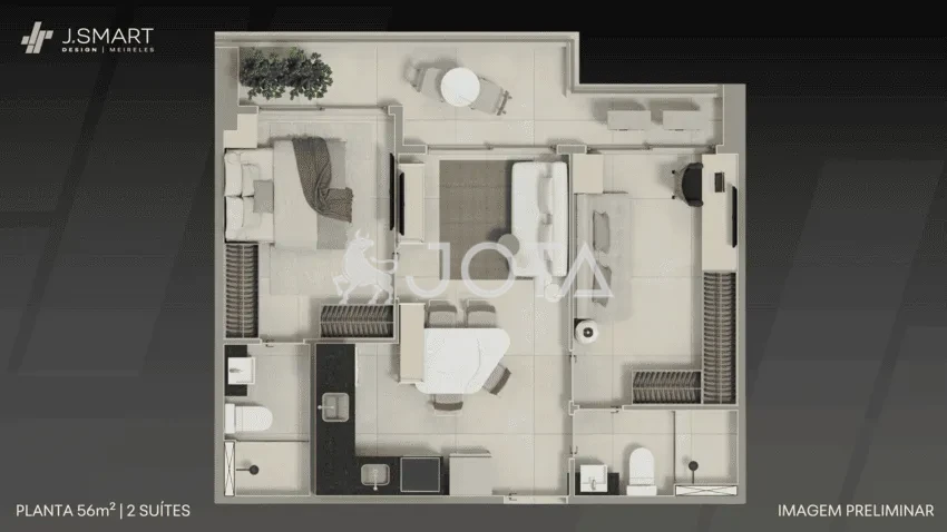 J.Smart Design Meireles - Apartamentos à venda no Meireles